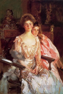 フィスク・ウォーレン夫人と娘のレイチェルの肖像画 ジョン・シンガー・サージェント Oil Paintings